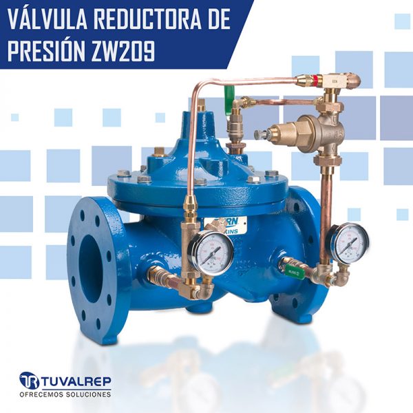 Válvula Reguladora de Presión Zurn Wilkins ZW209 Tuvalrep
