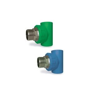 Tee Macho Inserto Metálico Polipropileno Fusión