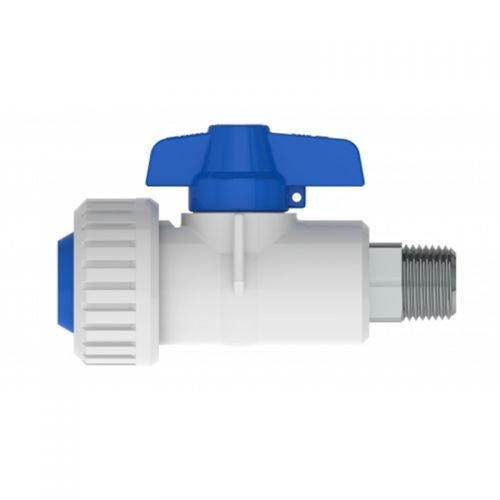 Válvula de Bola Macho en PVC con Inserto Metálico DZR PCP