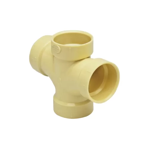 Tee Doble PVC Sanitaria