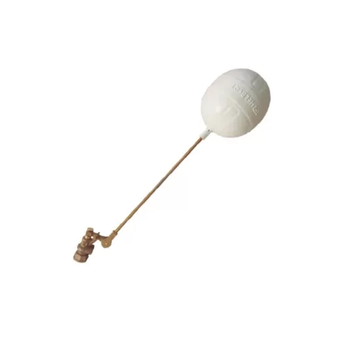 Válvula Flotador Liviana en Latón Completa con Varilla y Bola Plástica Helbert